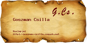 Goszman Csilla névjegykártya